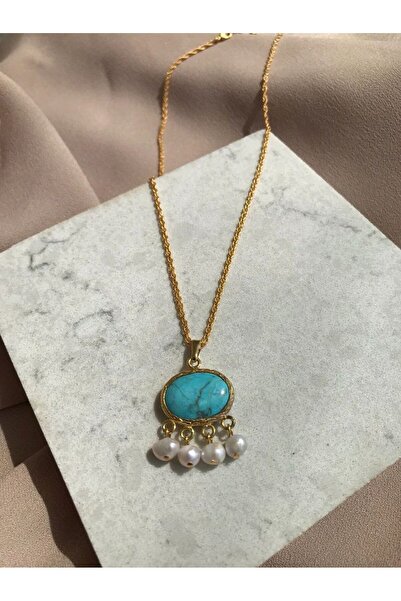 MiracleLivesGiftShop Turkuaz Taşlı Kolye