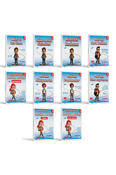 Artıbir Yayınları 1 Sınıf 2 Dönem 10 lu Harika Defter Set