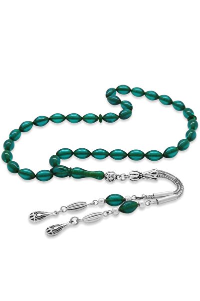 EbruHome مسبحة صلاة على شكل قطرة ماء معدنية غير مشوهة مع قطع الشعير بطول المع...