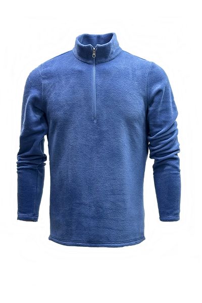 NJM SPORT WEAR Ανδρικό Fleece Indigo Anti-pilling Μη κολλώδες γιακά Ψυχρό Φλις Μισό φερμουάρ