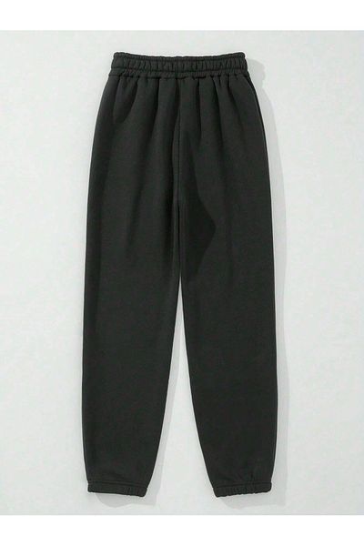 Boi Trust Sweatpants Jogger - Μαύρο εμπριμέ ψηλόμεσο λαστιχένιο πόδι