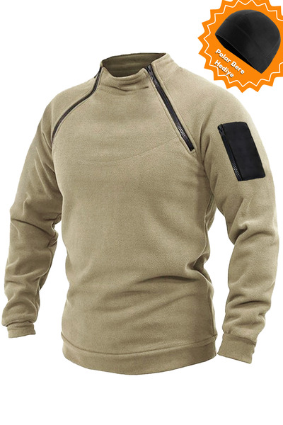 GHASSY CO. Men's Airforce Tactical Thermal Tech. Fleece with Functional Arm Pocket