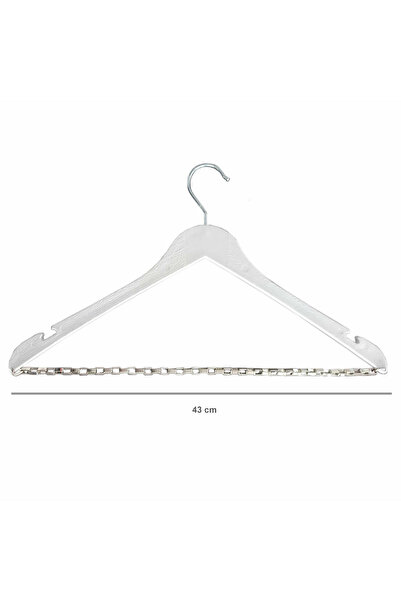 AĞIRSOY 3 bucăți din plastic alb, cu bară de agățat cu lanț 43 cm calitate pr...