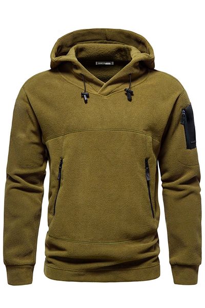 GHASSY CO. Men's Military Sport Warm Outdoor Hooded Fleece Jacket