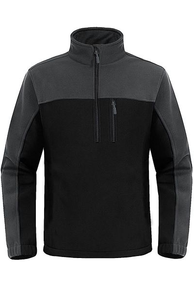 GHASSY CO. Men's Quarter Zip Half Zipper Pocket Fleece