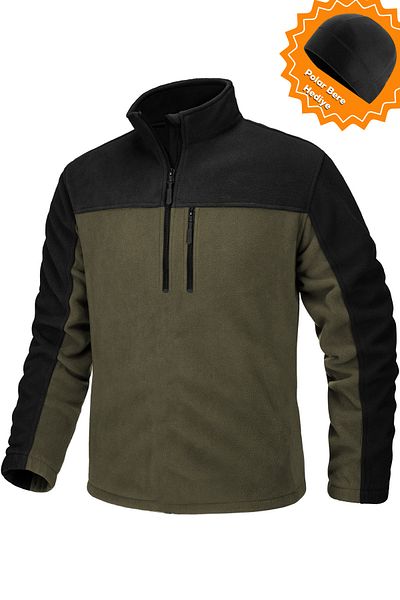 GHASSY CO. Men's Quarter Zip Half Zipper Pocket Fleece