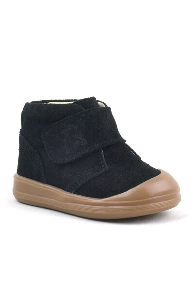 Rakerplus Yoohoo Genuine Leather Black Velcro Unisex Baby Boots