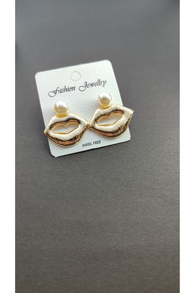 Candy Lip Pearl set Earrings