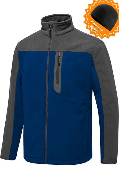 GHASSY CO. Ghassy Co. Men's Antipilling Thermal Garnished Full Zipper Fleece Jacket