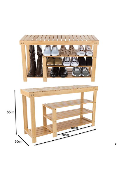 sychome Ahşap Ayakkabılık Dekoratif Ahşap Ayakkabılık