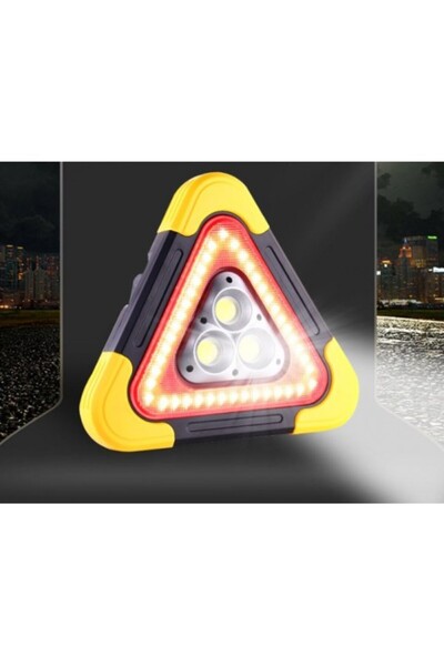 Hediye Rüzgarı Işıklı Üçgen Led Reflektör Acil Durum Feneri Güneş Enerjili US...