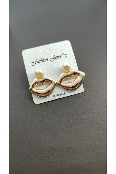 Candy Lip Pearl set Earrings