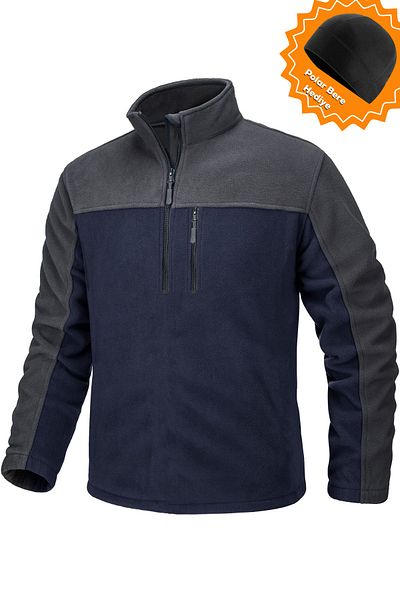 GHASSY CO. Men's Quarter Zip Half Zipper Pocket Fleece
