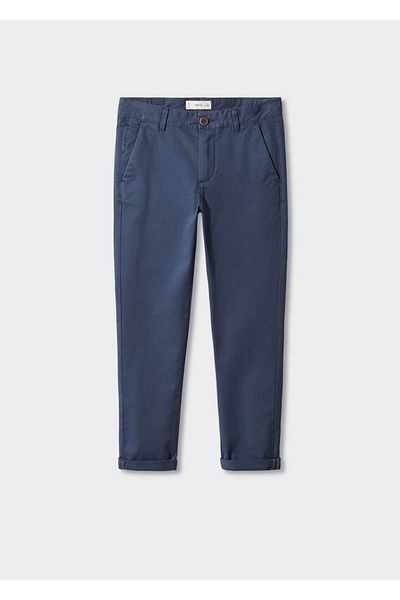 MANGO Kids Pantaloni portocalii pentru copii