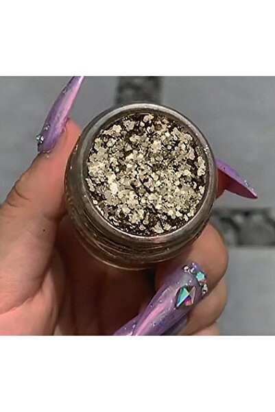 hbtasarim Gold Colored Glitter Glitter Gel