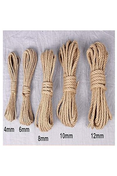 ünal file 5 mm 5 Metre Jüt Halat Kendir İp Hasır Urgan