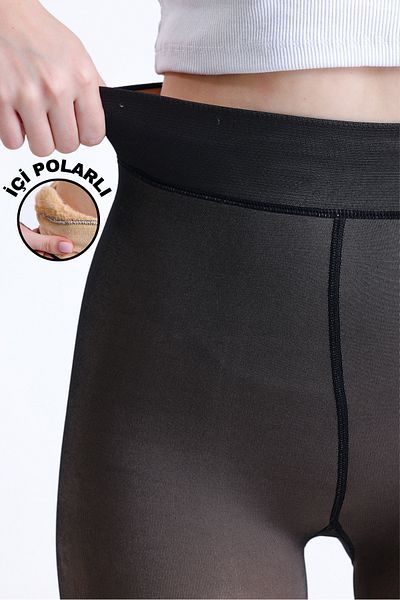herşeygidiyor Sosete de damă din fleece Furry Thermal Winter Magic Pantyhose Colanți