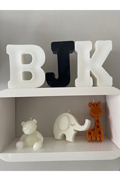 Selins Art Candle Dekoratif Harf Mum Seti – El Yapımı Soya Wax Hediyelik Mum ...