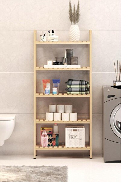 BRK Design 5 Katlı Ahşap Kitaplık 150*64*30