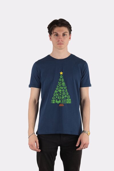 DOT تي شيرت للجنسين سوبر ماريو شجرة عيد الميلاد