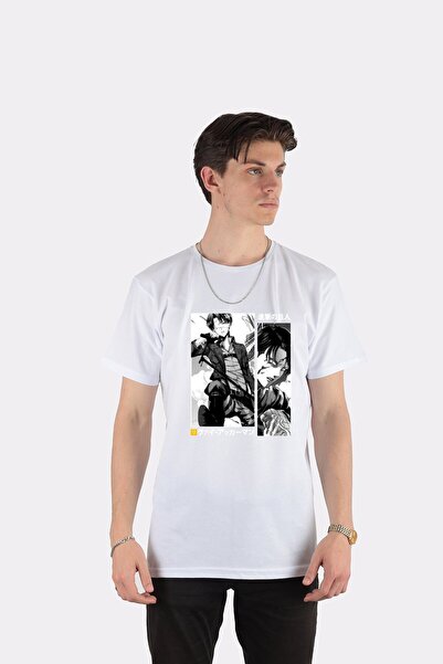 DOT تي شيرت للجنسين ليفي أكرمان هجوم على تيتان، كابتن ليفي