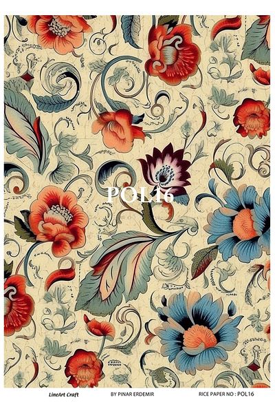 LİNEART LineArt Brass Decopage Paper LA-POL16