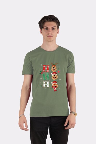 DOT تي شيرت للجنسين زي عيد الميلاد الذهبي المسترد