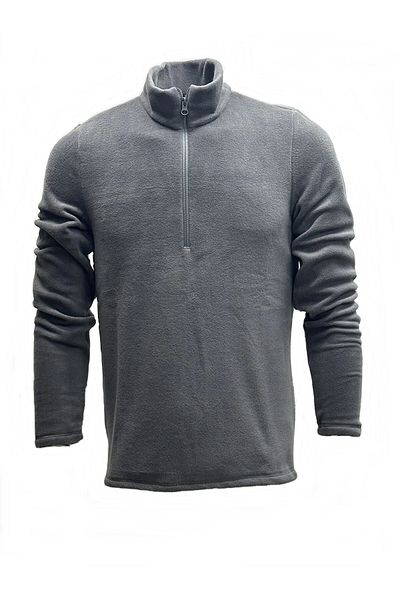 NJM SPORT WEAR صوف رجالي مدخن مضاد للبيلينغ ياقة واقفة صوف مقاوم للبرودة نصف سحاب