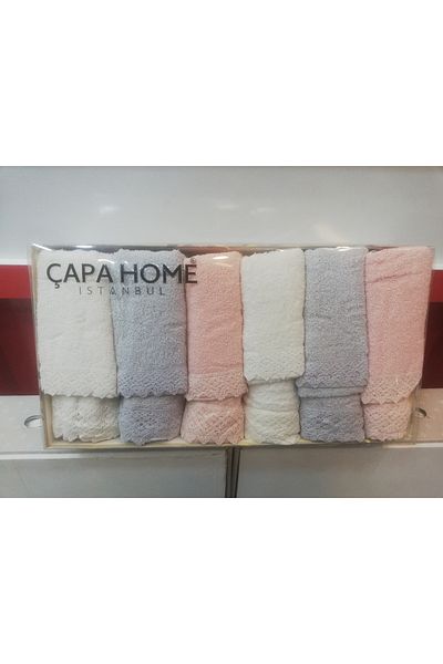 Çapa Home 12-Piece Cotton Door Gift Daily Kitchen and Hand Face Towel