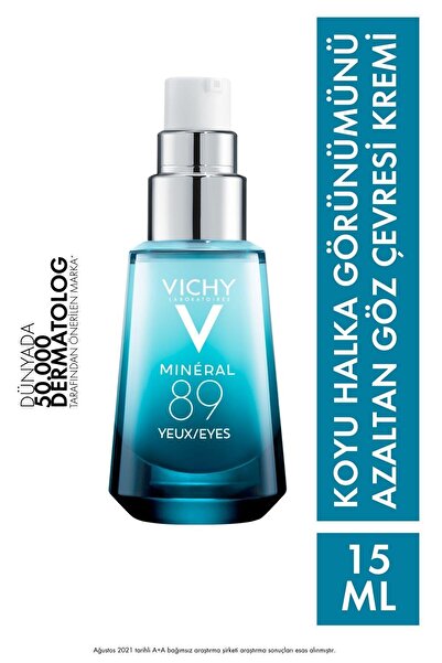 Vichy Eye Contour Care with Mineral 89 Hyaluronic Acid and Pure Caffeine 15 M...