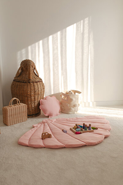 Dear Deer Love Oyun Halısı Pudra Shell Deniz Kabuğu Minder 120x85 Cm