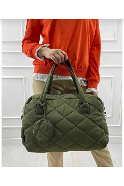 Sheker Puf Kumaş Cüzdanlı Paraşüt Kapitone El Ve Omuz Çantası