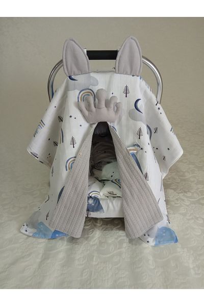 Wenaris DOUBLE SIDED Stroller cover, Stroller cushion, Stroller sheet, 3 pieces