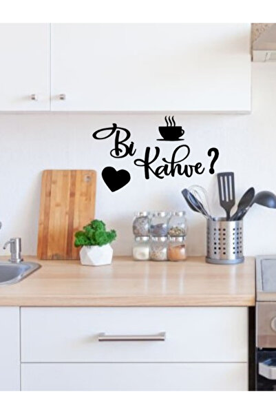 Genel Markalar Bi kahve? Duvar Dekorasyon Ürünleri, Kahve Köşesi Yazısı
