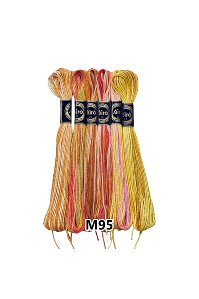 EleganTShoP Airo Muline Ebr-Sim Etamine Cotton Embroidery Thread Thread Set of 6