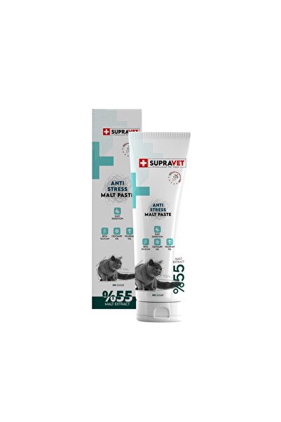 Supravet Anti Stress Relax Paste Sakinleştirici Kedi Macunu 100 gr (Şekersiz ) ( %55 Extra Malt )