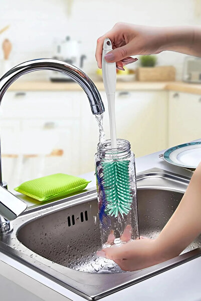 Çavdar Group Biberon Temizleme Fırçası Silikon Süt Şişe Yıkama Fırçası Uzun S...