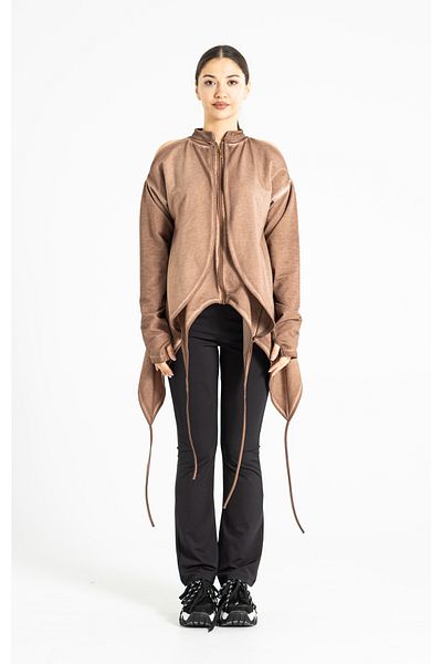 RUBYSTARS Women's Zippered Lycra 2 Thread Style Sweatshirt 2293
