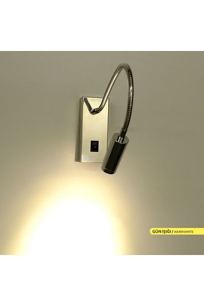 ACK LED Spiral Sconce 3000K Daylight Chrome Body