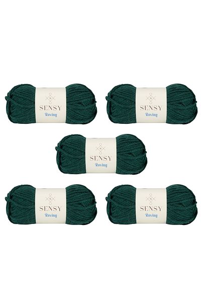 SENSY Roving Hand Knitting Thread 5 Pieces Scarf Beanie Thread Sweater Poncho Thread Cardigan Thread Knitting Thread