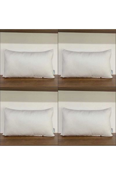 KIRLENTİM 4-Piece Plain White Throw Pillow Cover-3050