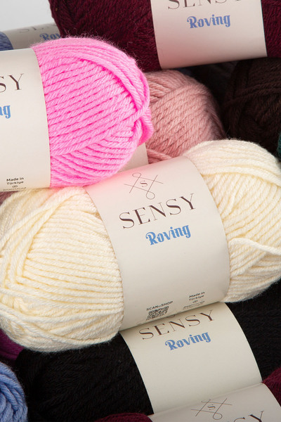 SENSY Roving Hand Knitting Thread 5 Pieces Scarf Beanie Thread Sweater Poncho Thread Cardigan Thread Knitting Thread