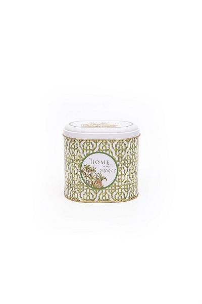 EVLE Er004-8ı Forrest Green Home Patterned Oval Metal Storage Container 11x15 Cm