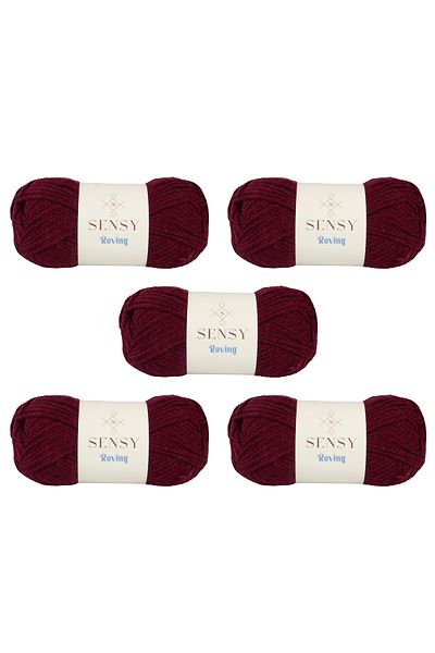 SENSY Roving Hand Knitting Thread 5 Pieces Scarf Beanie Thread Sweater Poncho Thread Cardigan Thread Knitting Thread
