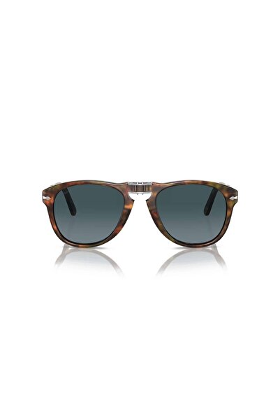 Persol 0714SM 0108S3 54 Oval Kahverengi Renkli Unisex GÜNEŞ Gözlüğü