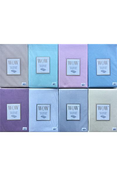 WOW شرشف مطاطي قطن ممشط 100*200 ليلك