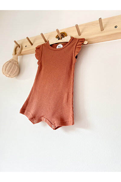 KEY KIDS Ribbed Frilly Strappy Romper Organic Modal Jumpsuit 50% Lyocell Moda...