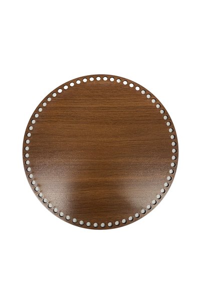 aladepo Wooden Circle Basket Tray Base Walnut Set of 4