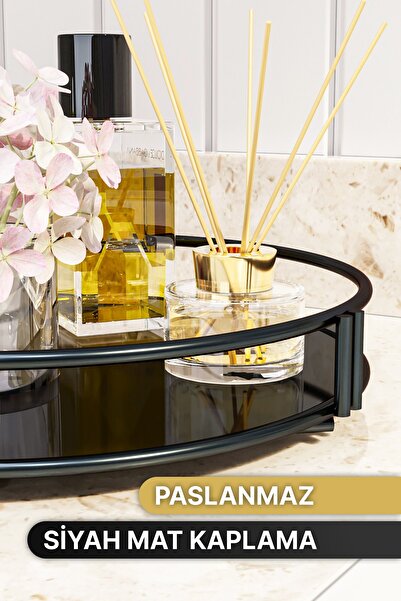 Bino Servis Sunum Tepsisi Ikramlık Gold Büyük Lüks Organizer Sofra Mutfak Söz Nişan Tepsisi
