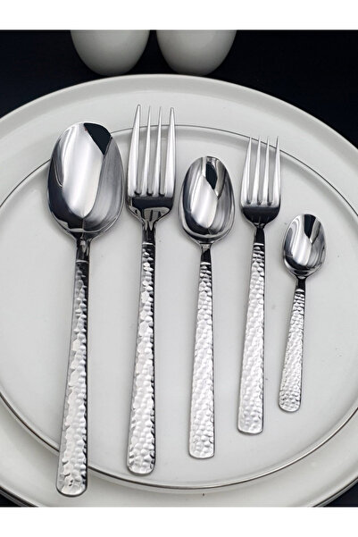 Yiğit Mosaic Model 60 Pieces Stainless Steel 12 Person Spoon Fork Knife Set